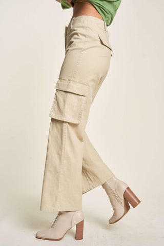 Davi & Dani Flap Pocket Mid Rise Cargo Pants - 1985 the VAULT Boutique