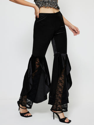 High Waist Lace Flare Pants - 1985 the VAULT Boutique