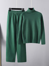 Basic Bae Turtleneck Raglan Sleeve Top and Pants Sweater Set - 1985 the VAULT Boutique