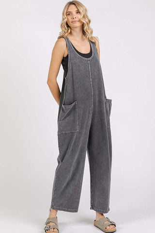 Mittoshop Scoop Neck Wide Leg Overalls - 1985 the VAULT Boutique