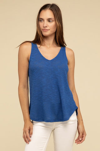 Basic V Neck Sleeveless Cami Top - 1985 the VAULT Boutique