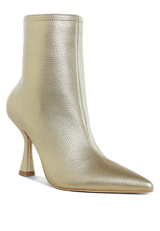 Farnak Metallic Pointed Toe Ankle Boots - 1985 the VAULT Boutique