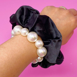 Pearl & Satin Scrunchie Set - 1985 the VAULT Boutique