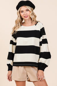 Mittoshop Striped Snap Shoulder Long Sleeve T-Shirt - 1985 the VAULT Boutique