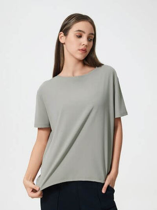 Millennia Round Neck Short Sleeve Active T-Shirt - 1985 the VAULT Boutique