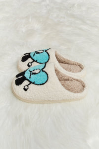 Melody Love Heart Print Plush Slippers - 1985 the VAULT Boutique