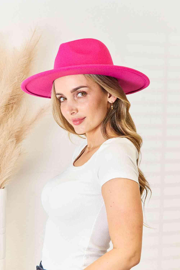 Fame Flat Brim Fedora Fashion Hat - Happily Ever Atchison Shop Co.