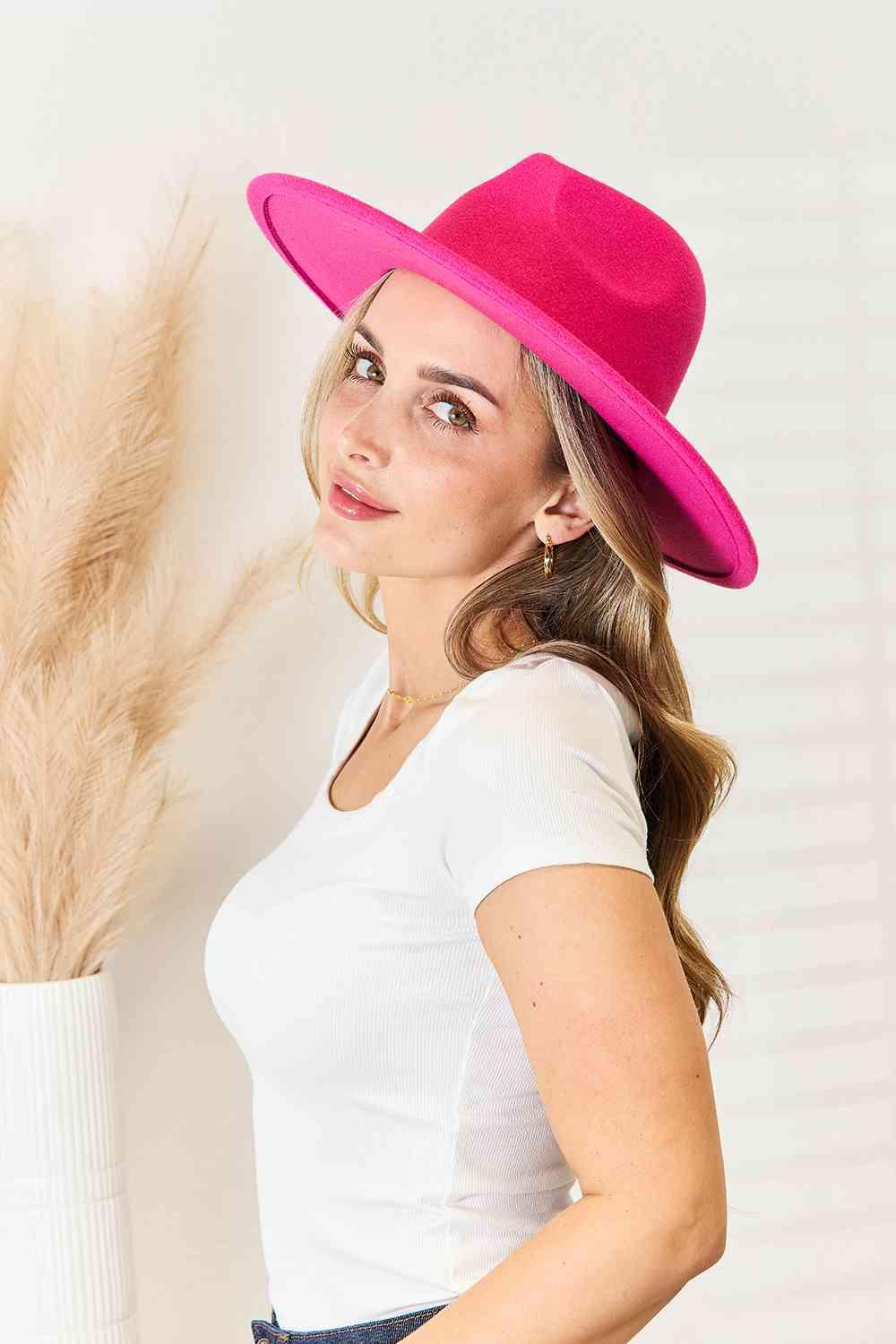 Fame Flat Brim Fedora Fashion Hat - Happily Ever Atchison Shop Co.