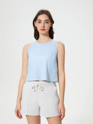 Millennia Round Neck Cropped Active Tank - 1985 the VAULT Boutique