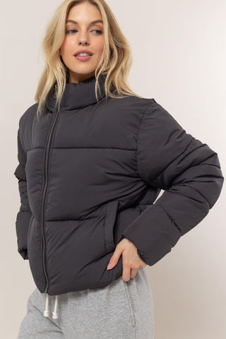 HYFVE Quilted Back Drawstring Puffer Jacket - 1985 the VAULT Boutique