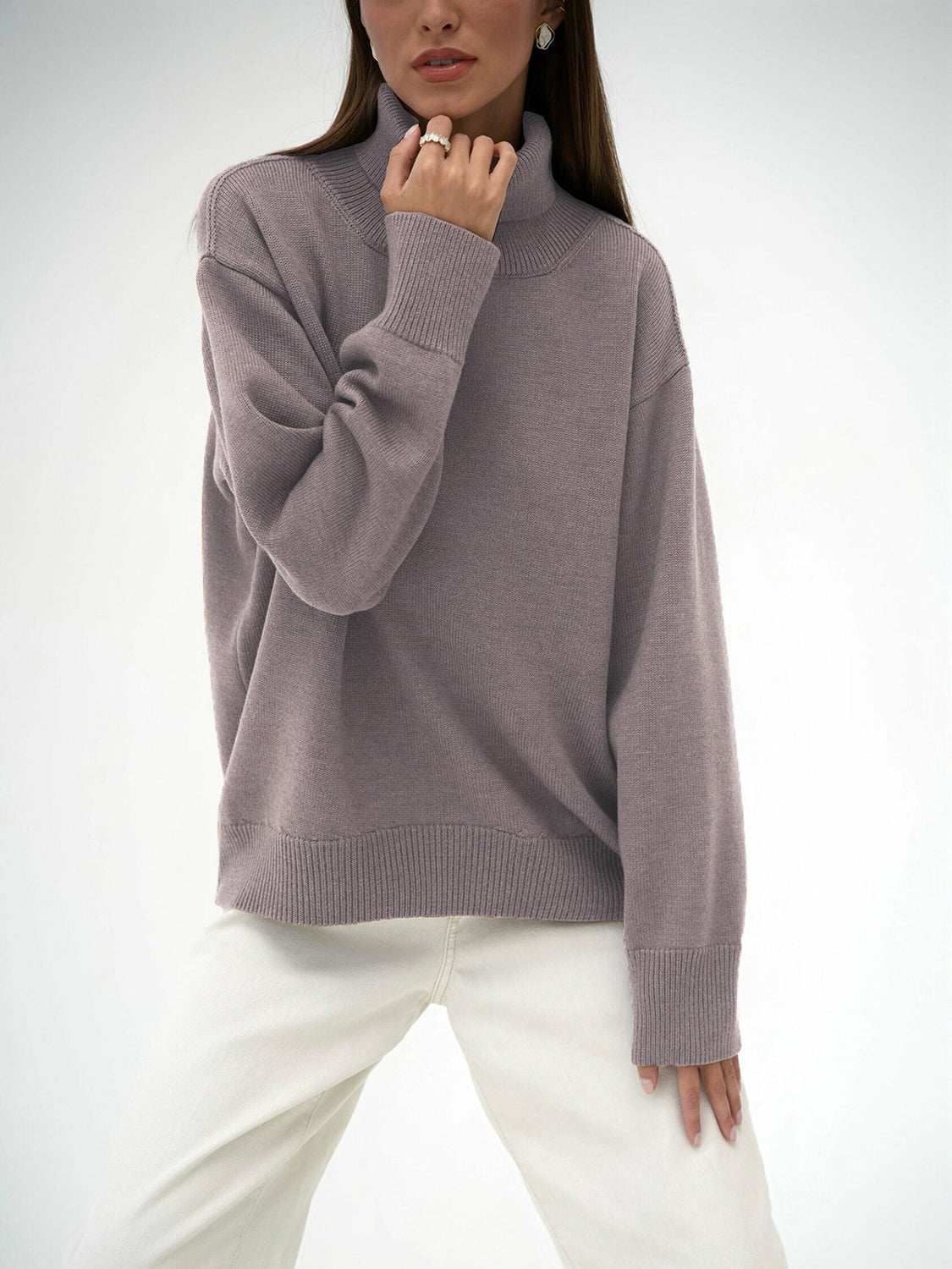 Turtleneck Long Sleeve Sweater - 1985 the VAULT Boutique