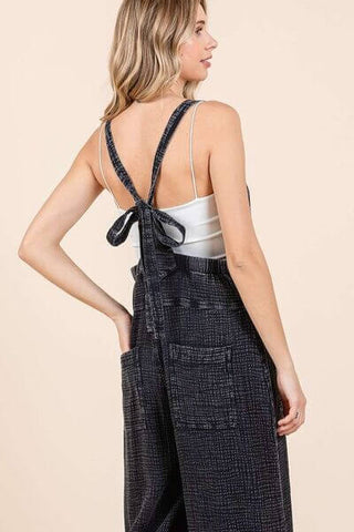 Mittoshop Textured Wide Leg Overalls - 1985 the VAULT Boutique