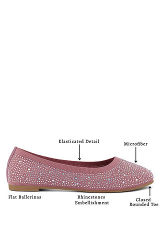 Splash Rhinestones Embellished Ballet Flats - 1985 the VAULT Boutique