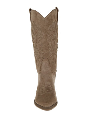 Rancher Microfiber Long Cowboy Boots - 1985 the VAULT Boutique