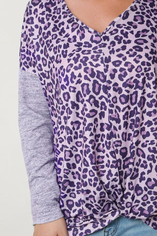 Leopard V-Neck Long Sleeve T-Shirt - 1985 the VAULT Boutique