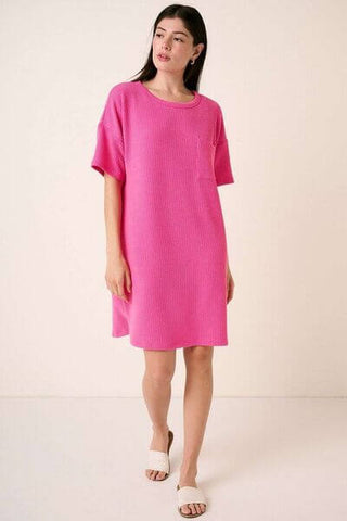 Mittoshop Urban Rib Knit Short Sleeve Tee Dress - 1985 the VAULT Boutique