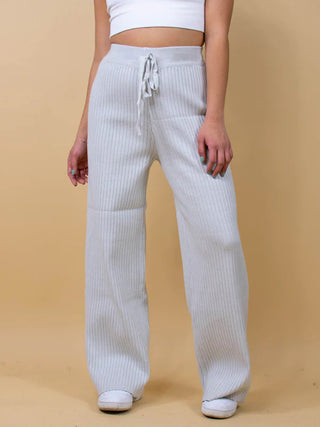 Ribbed Wide Leg Sweater Pants - 1985 the VAULT Boutique