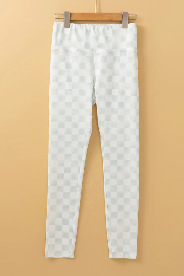 Checkered Elastic Waist Leggings - 1985 the VAULT Boutique