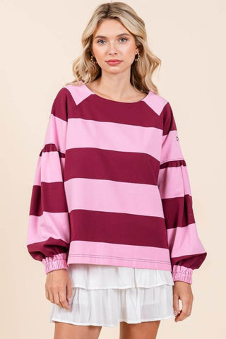 Mittoshop Striped Snap Shoulder Long Sleeve T-Shirt - 1985 the VAULT Boutique