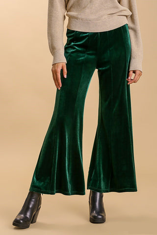 Umgee High Rise Elastic Waist Flare Pants - 1985 the VAULT Boutique