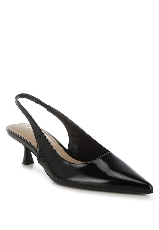 Pentas Kitten Heel Slingback Sandals - 1985 the VAULT Boutique