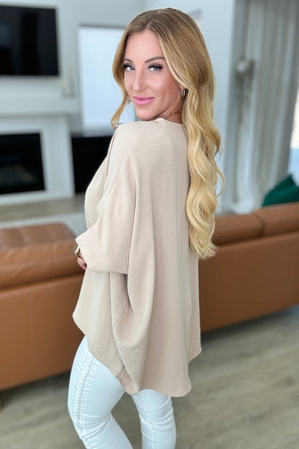 Feels Like Me Dolman Sleeve Top in Taupe - Happily Ever Atchison Shop Co.