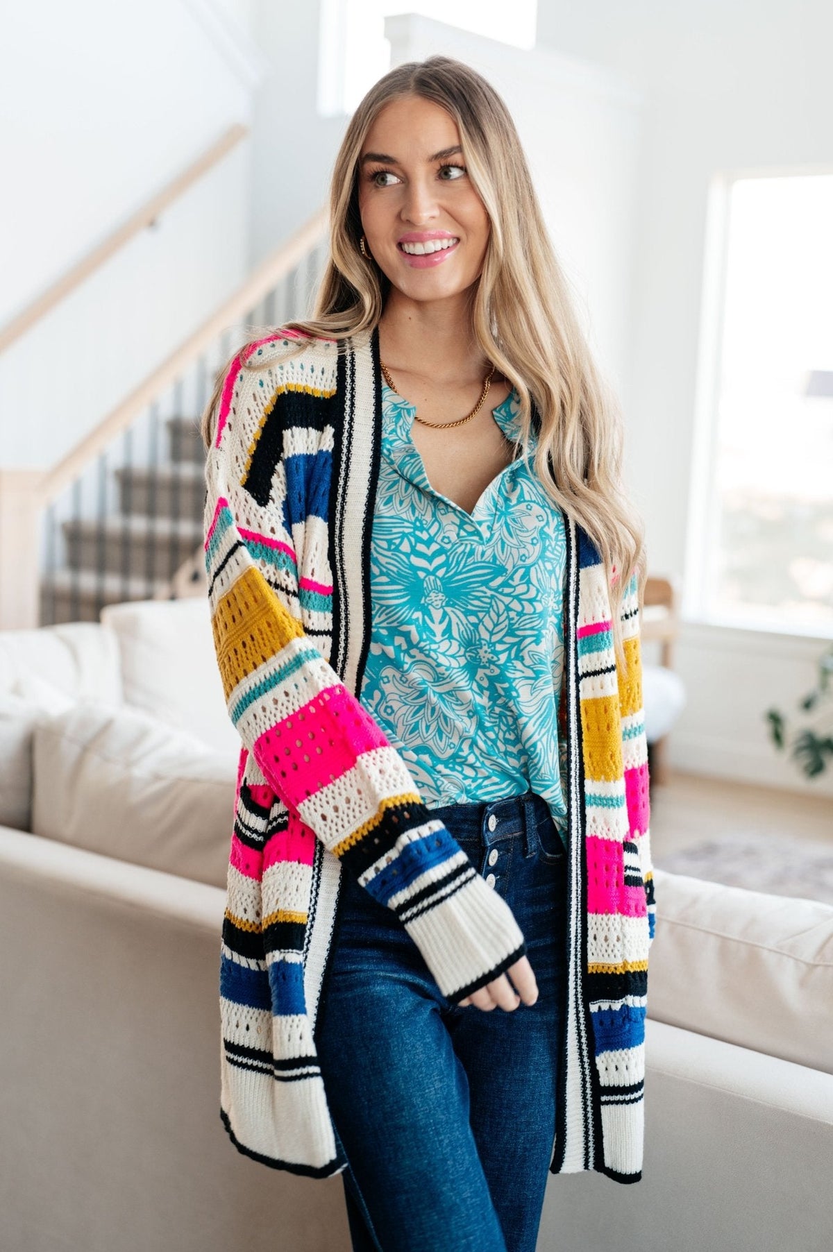 Felt Cute Striped Cardigan - Happily Ever Atchison Shop Co.