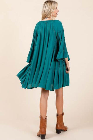 Mittoshop Frill Tie Neck Bell Sleeve Dress - 1985 the VAULT Boutique