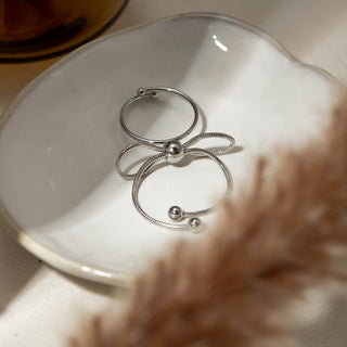 Stainless Steel Silver-Plated Bow Ring - 1985 the VAULT Boutique