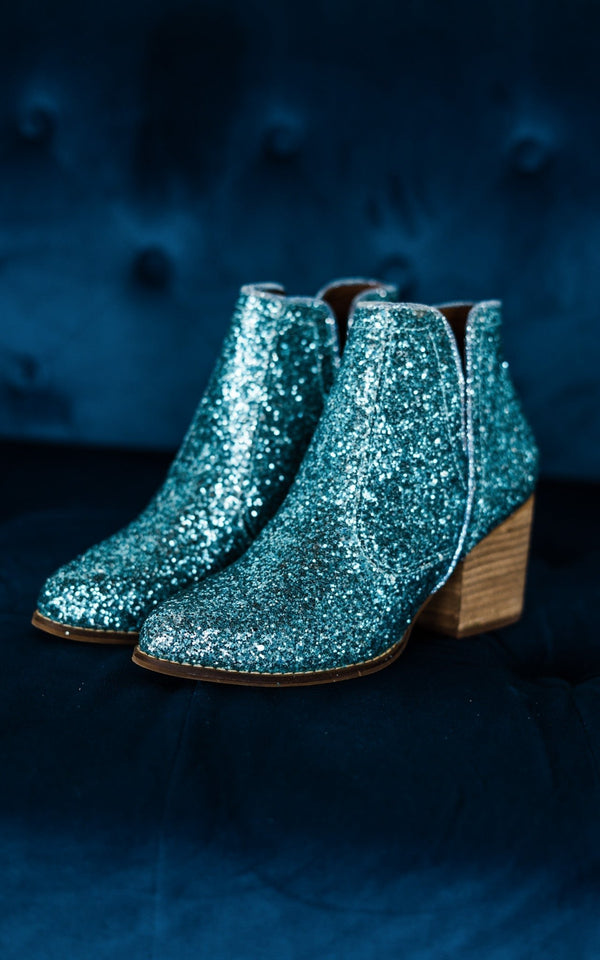 Fiera Booties in Blue - Happily Ever Atchison Shop Co.