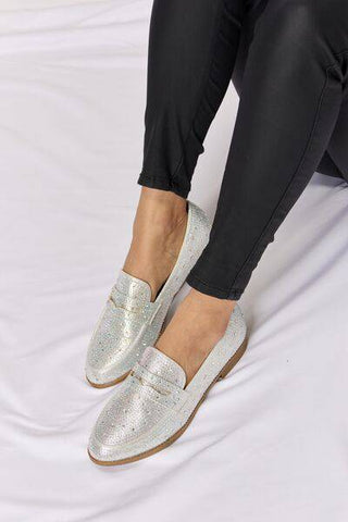 Forever Link Rhinestone Point Toe Loafers - 1985 the VAULT Boutique