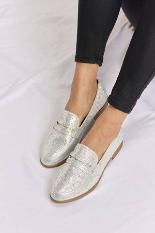 Forever Link Rhinestone Point Toe Loafers - 1985 the VAULT Boutique