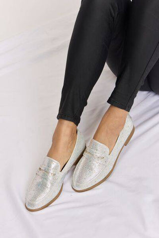 Forever Link Rhinestone Point Toe Loafers - 1985 the VAULT Boutique