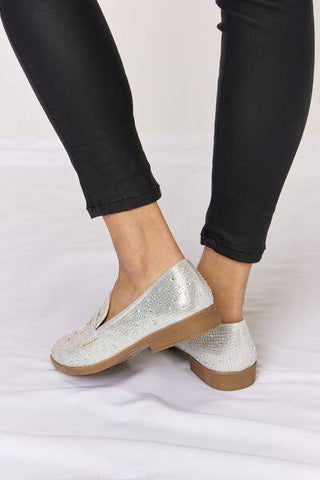 Forever Link Rhinestone Point Toe Loafers - 1985 the VAULT Boutique