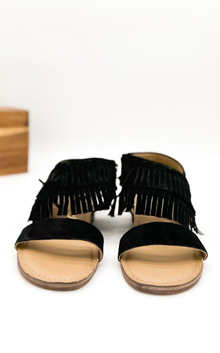 Fringe Star Sandal in Black - 1985 the VAULT Boutique