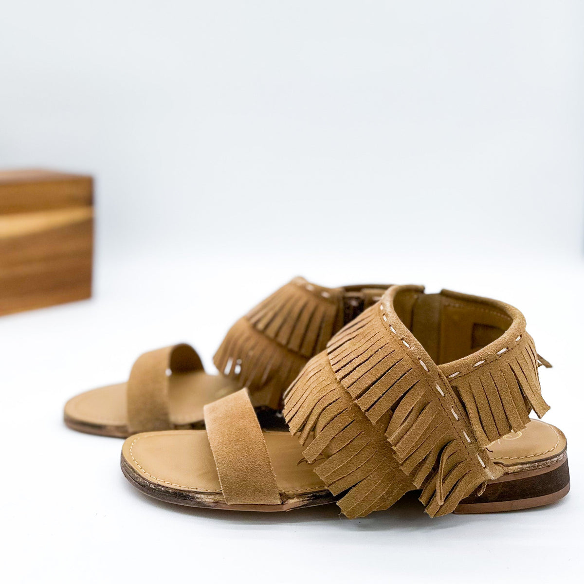 Fringe Star Sandal in Tan - 1985 THE VAULT