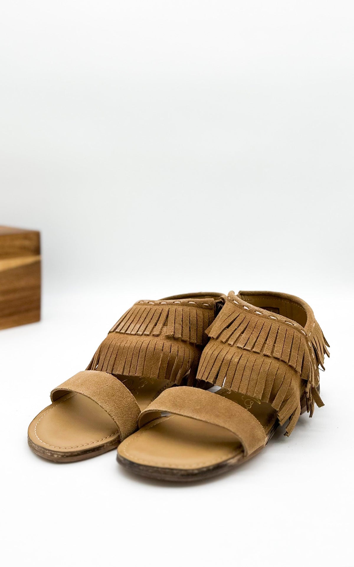 Fringe Star Sandal in Tan - 1985 THE VAULT