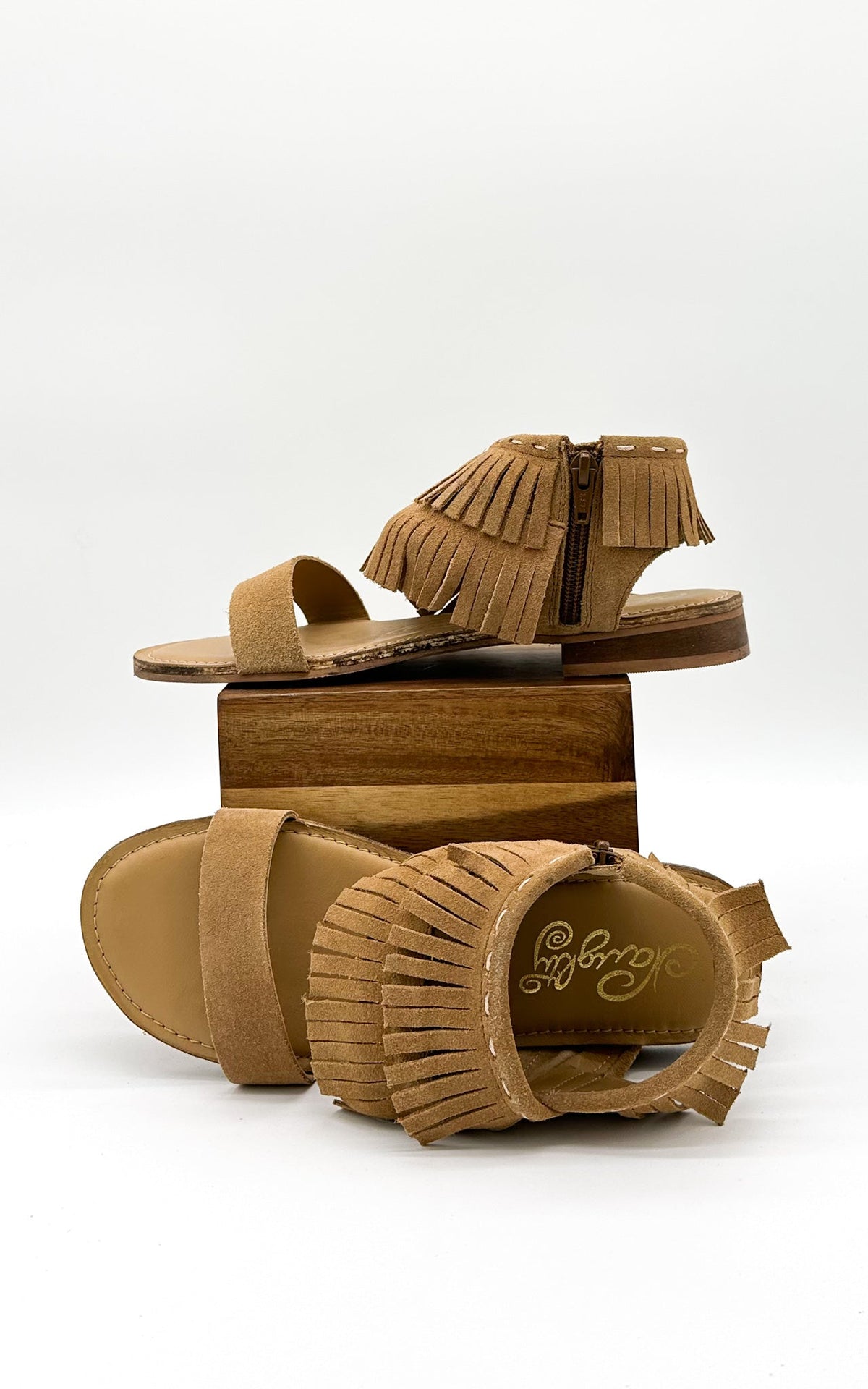 Fringe Star Sandal in Tan - 1985 THE VAULT