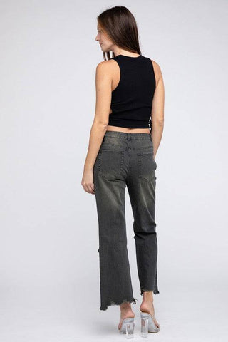 Distressed Vintage Washed Wide Leg Pants - 1985 the VAULT Boutique