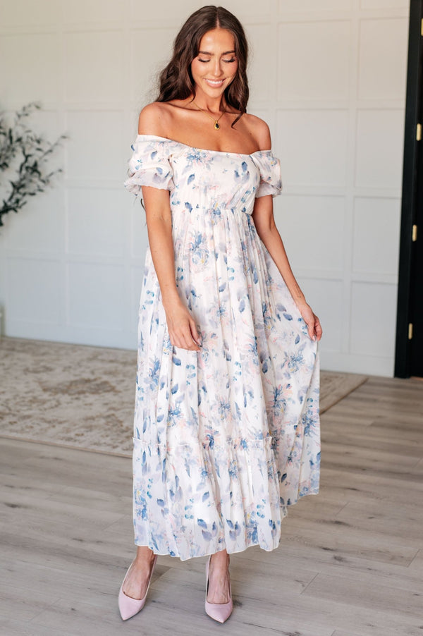 Gentle Yet Strong Balloon Sleeve Floral Dress - Happily Ever Atchison Shop Co.