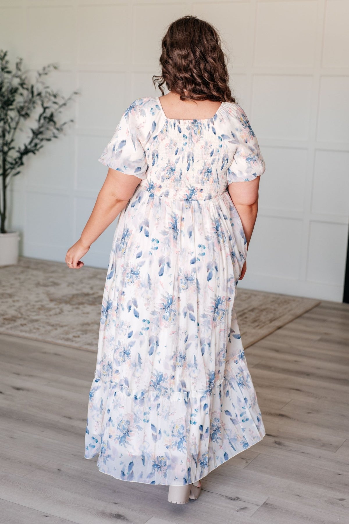 Gentle Yet Strong Balloon Sleeve Floral Dress - Happily Ever Atchison Shop Co.