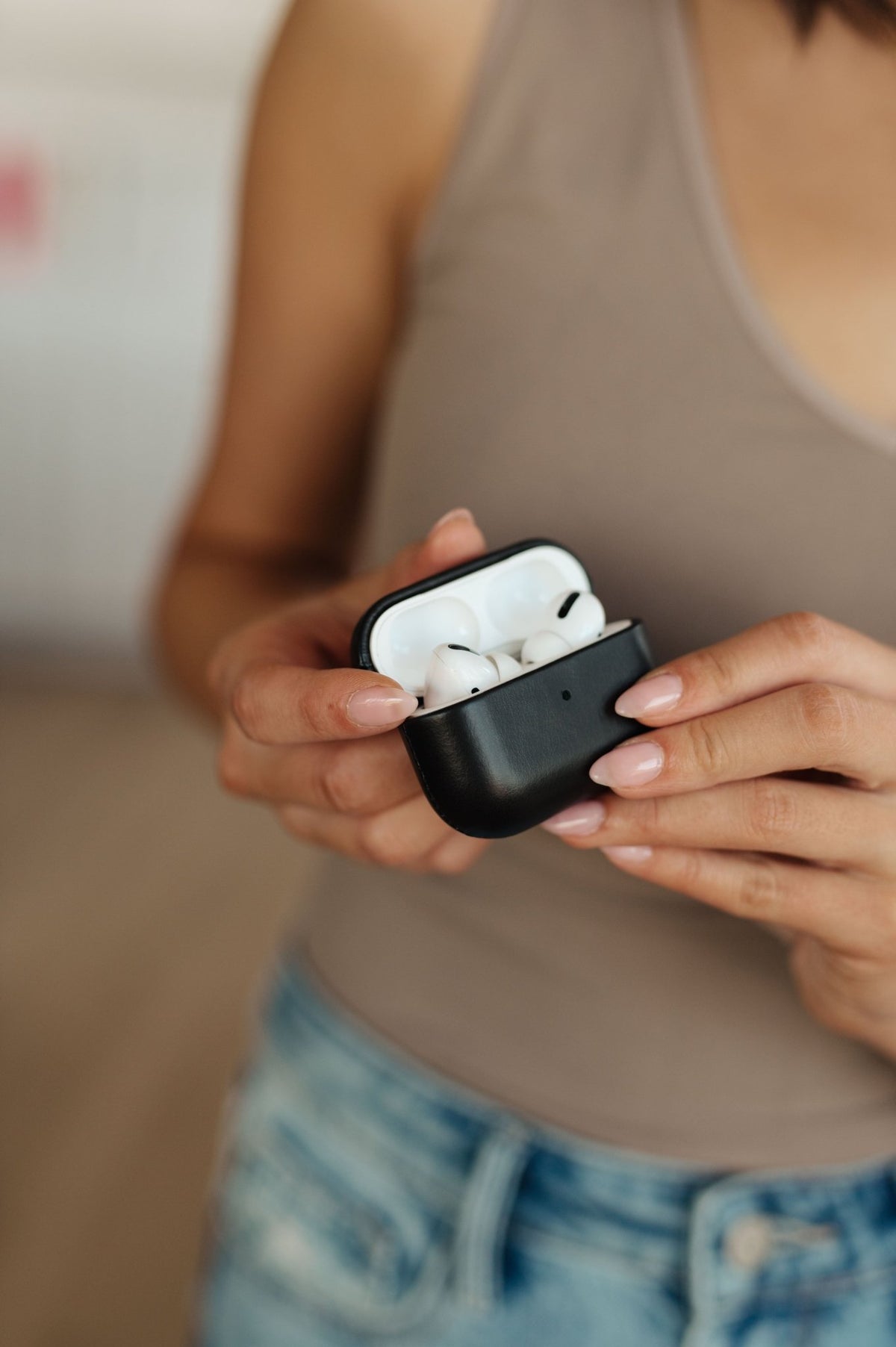 Genuine Leather Airpod Pro Protective Case in Black - Happily Ever Atchison Shop Co.