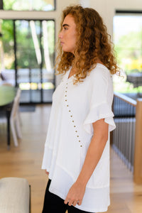 Giving In V Neck Spliced Top - Happily Ever Atchison Shop Co.