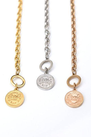 Coin Accent Chain Necklace - 1985 the VAULT Boutique