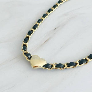 Edgy Heart Chain Choker Necklace - 1985 the VAULT Boutique