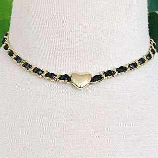 Edgy Heart Chain Choker Necklace - 1985 the VAULT Boutique