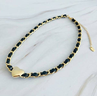 Edgy Heart Chain Choker Necklace - 1985 the VAULT Boutique