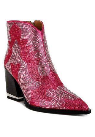 Mugler Rhinestones Embellished Ankle Boots - 1985 the VAULT Boutique