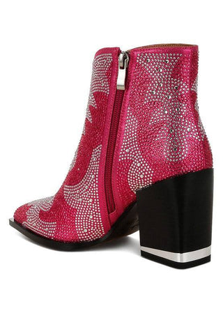 Mugler Rhinestones Embellished Ankle Boots - 1985 the VAULT Boutique