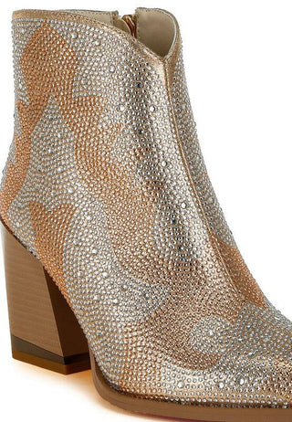 Mugler Rhinestones Embellished Ankle Boots - 1985 the VAULT Boutique